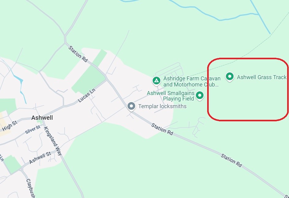 Ashwell - Small Gains Lane : Image credit Google maps